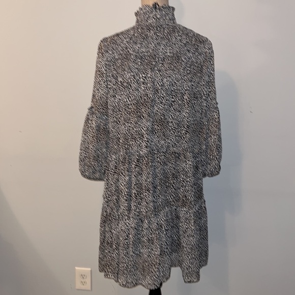 Leopard Print Long Sleeve Babydoll Dress size Medium - Picture 7 of 9